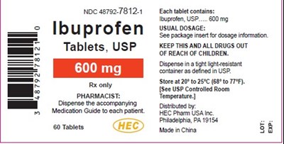 Ibuprofen 600 mg - 60 Tablets NDC: 48792-7812-1 - 600mg60