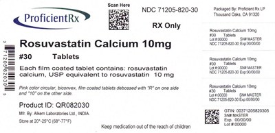 71205-820-30 - rosuva 10mg 90tablets