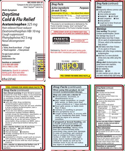 Acetaminophen 325 mg Dextromethorphan Hbr 10 mg Phenylephrine HCl 5 mg (Daytime Pe  Cold Flu Liquid 1)