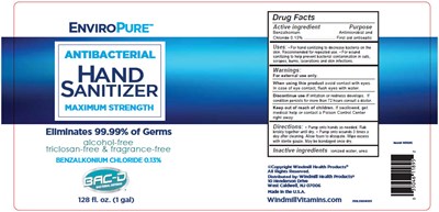 sanitizer-01.jpg PRINCIPAL DISPLAY PANEL - 1 gal Bottle Label - sanitizer 01