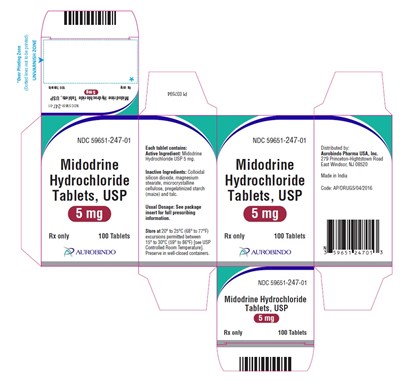 midodrine-fig4.jpg PACKAGE LABEL-PRINCIPAL DISPLAY PANEL - 5 mg (100 Tablets Carton) - midodrine fig4