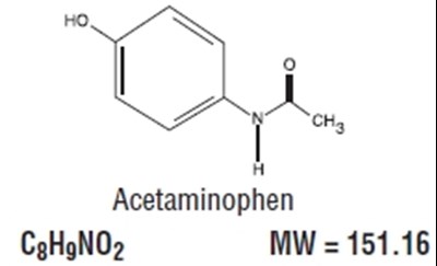 Acetaminophen Structural Formula (084efc66 F1e9 4000 8694 E251b41b5991 02)