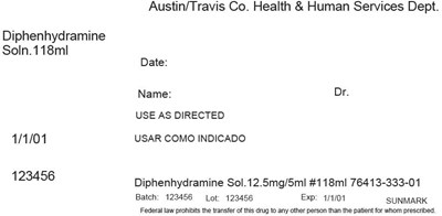 diphenhydramine-01.jpg PRINCIPAL DISPLAY PANEL - 118 ml Bottle Label - diphenhydramine 01