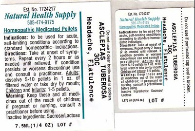Headache Flatulence Label (Nhs Headache Flatulence)