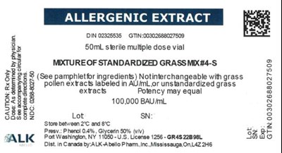 standardized-grass-mixtures-0a.jpg ALLERGENIC EXTRACT50mL sterile multiple dose vialMIXTURE OF STANDARDIZED GRASS MIX#4-S100,000 BAU/mL - standardized grass mixtures 0a