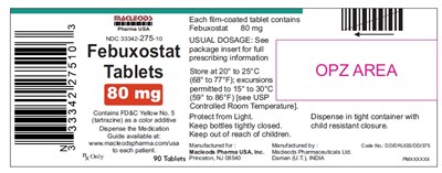 888 (Febuxostat 80mg Container Label 90s)