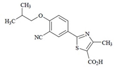 febuxostat-structure.jpg febuxostat-structure - febuxostat structure