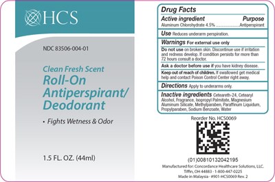 hcs03-0000-01.jpg Principal Display Panel – 44 mL Bottle, Dispensing Label - hcs03 0000 01