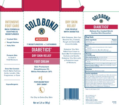 Gold Bond Skin Protectant Foot Creamdiabetics’ Dry Skin Reliefnet Wt 3.4 Oz (96 G) (Gold Bond Diabetics Dry Skin Relief Foot Cream 01)