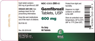 Gemfibrozil 600mg 60ct