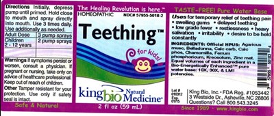 Image of label - teething