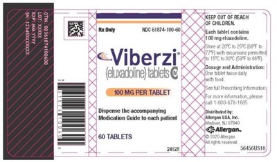 Principal Display Panelndc 61874-100-60viberzi(eluxadoline) Tablets100 mg Per Tablet60 Tabletsrx Only (Viberzi 03)