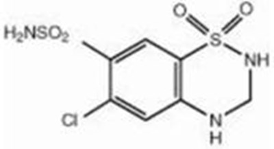 Hydrochlorothiazide Structural Formula (Exforge Hct 03)