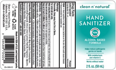 sanitizer-01.jpg Principal Display Panel - 59 mL Bottle Label - sanitizer 01