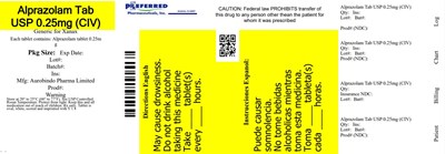 Alprazolam Tab Usp 0.25mg Civ (78682252 E448 4b20 B49d 27c2c70e4cb3 00)