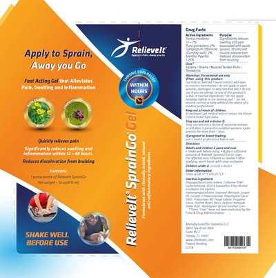 RelieveIt_SprainGo_Gel_18Sept2018.jpg Package label - RelieveIt SprainGo Gel 18Sept2018