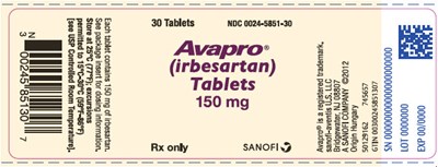 PRINCIPAL DISPLAY PANEL - 150 mg Tablet Bottle Label - avapro 06