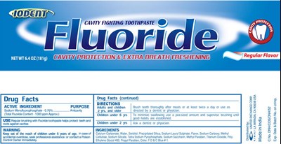 Fluoride Toothpaste Tube Label (Fluoride Tooth 01)
