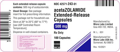 Acetazolamide Lbl