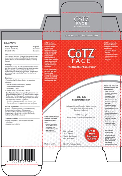 Principal Display Panel – 1.5 Oz Carton Label (Cot09 0000 01)
