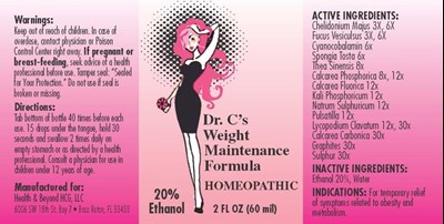 Dr. C's Weight Maintenance (Mm1)