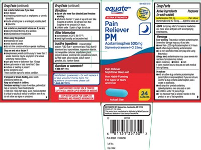 Acetaminophen 500 mg, Diphenhydramine HCL 25 mg - apap pm caplets tcb 1