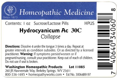 Hydrocyanicum Ac Label Example (Hydrocyanicumac30c1oz Label)
