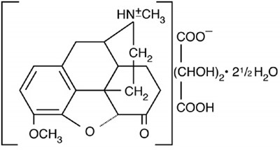 This Is An Image Of The Structural Formula For Hydrocodone Bitartrate. (Hydro 1)