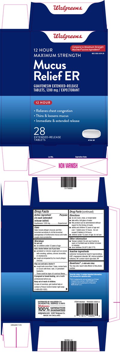 guaifenesin-01.jpg PRINCIPAL DISPLAY PANEL - 1200 mg Tablet Blister Pack Carton - guaifenesin 01
