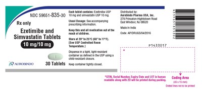 ezetim-simvast-fig2.jpg PACKAGE LABEL-PRINCIPAL DISPLAY PANEL - 10 mg/10 mg (30 Tablets Bottle) - ezetim simvast fig2