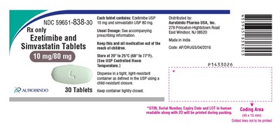ezetim-simvast-fig5.jpg PACKAGE LABEL-PRINCIPAL DISPLAY PANEL - 10 mg/80 mg (30 Tablets Bottle) - ezetim simvast fig5