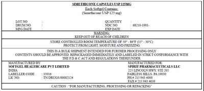Principal Display Panel - 125 mg Label - simethicone 01