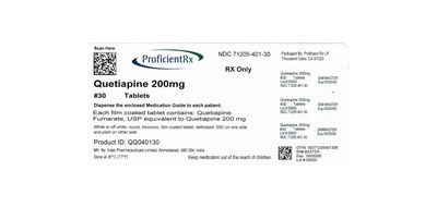 71205-401-30 (Quetiapine 200mg 30)