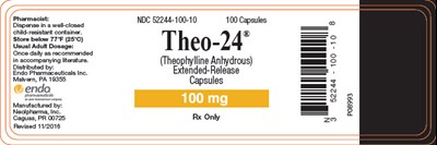 theo-24-2.jpg PRINCIPAL DISPLAY PANEL - 100 mg Bottle Label - theo 24 2