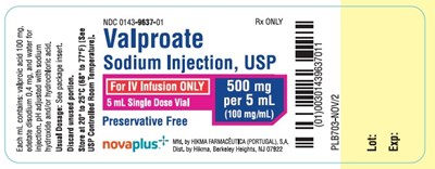 Container Label (Valproate Sodium Injection   Novaplus 4)