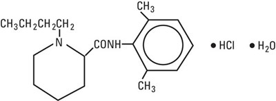 structural formula bupivacaine hydrochloride - bupivacaine 02