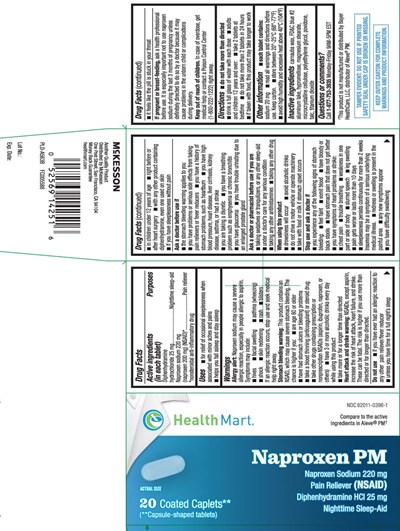 Diphenhydramine hydrochloride 25 mg, Naproxen sodium 220 mg (naproxen 200 mg) (NSAID)* *nonsteroidal anti-inflammatory drug - naproxen sodium pm caplets aml 1