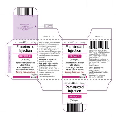 pemetrexed-carton-4ml.jpg PACKAGE CARTON – Pemetrexed Injection 100 mg/4 mL single-dose vial - pemetrexed carton 4ml