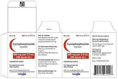 PACKAGE LABEL-PRINCIPAL DISPLAY PANEL-500 mg per 2.5 mL (200 mg per mL) - Container-Carton (1 Vial) - cyclophosphamide fig2