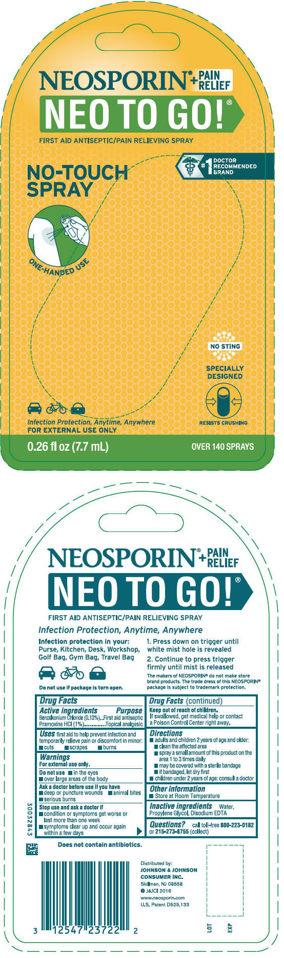 NDC 699680053 Neosporin Plus Pain Relief Neo To Go First Aid