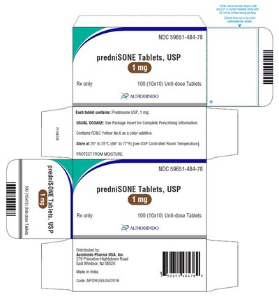 prednisone-fig2.jpg PACKAGE LABEL-PRINCIPAL DISPLAY PANEL - 1 mg 100(10x10) Unit-dose Tablets - prednisone fig2
