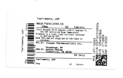 Bottle Label 50 mg (71610 0193 53)