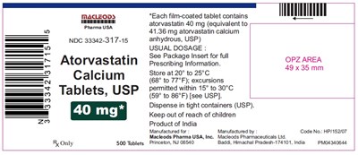 565 (Atorvastatin Calcium 40mg 500s)