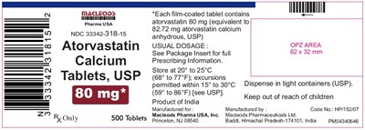 787 (Atorvastatin Calcium 80mg 500s)