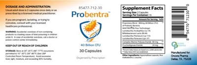 85477-712-30probentra40 Billion Cfu30 Capsulesdispensed By Prescription (Probentra 01)