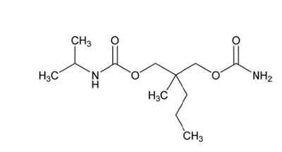 This In An Image Of The Structural Formula Of Carisoprodol. (Structure)