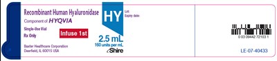 hyqvia-25.jpg PRINCIPAL DISPLAY PANEL - 2.5 mL Vial Label - hyqvia 25