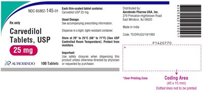 carvedilol-fig8.jpg PACKAGE LABEL-PRINCIPAL DISPLAY PANEL - 25 mg (100 Tablet Bottle) - carvedilol fig8