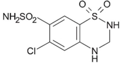 Hydrochlorothiazide Structural Formula (515f735c 5dba 43d9 8a58 97a319cafd56 02)