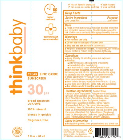 PRINCIPAL DISPLAY PANEL - 89 ml Tube Label - thinkbaby 01